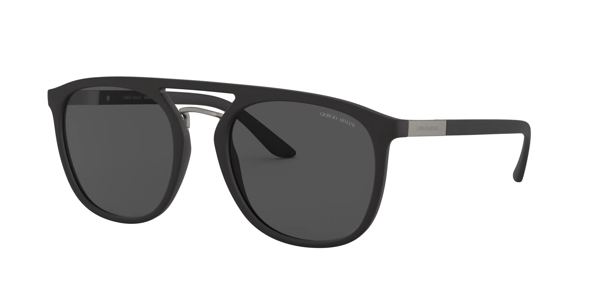 Giorgio Armani AR8118 500187 Occhiali da sole Iniettato Nero Grigio Squadrata Normale - immagine 1