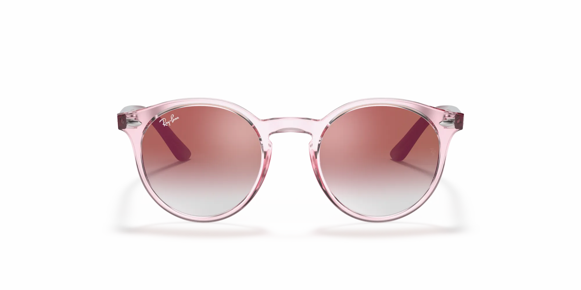 Ray - Ban RJ9064S 7052V0 Occhiali da sole bambino Iniettato Rosa Rosso Pantos Specchiate Sfumato - immagine 3