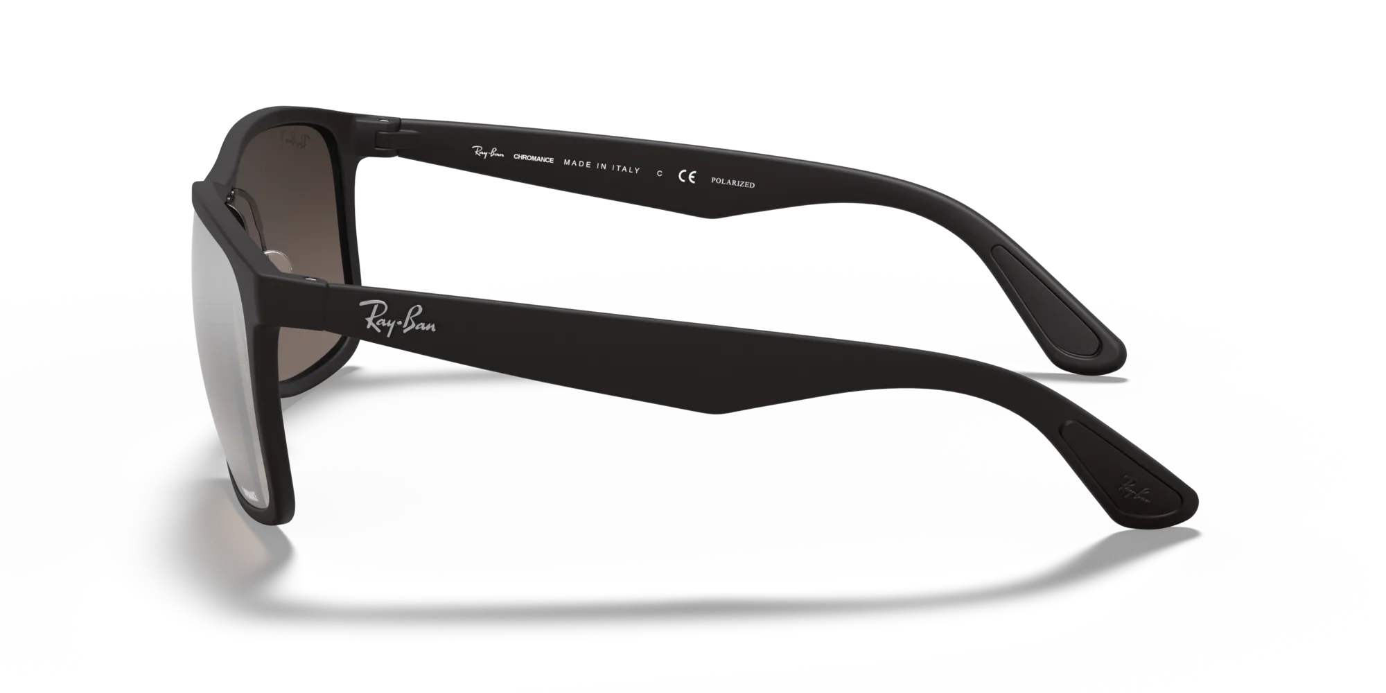 Ray - Ban RB4264 601S5J Occhiali da sole Iniettato Nero Argento Squadrata Polarizzata Specchiato - immagine 4