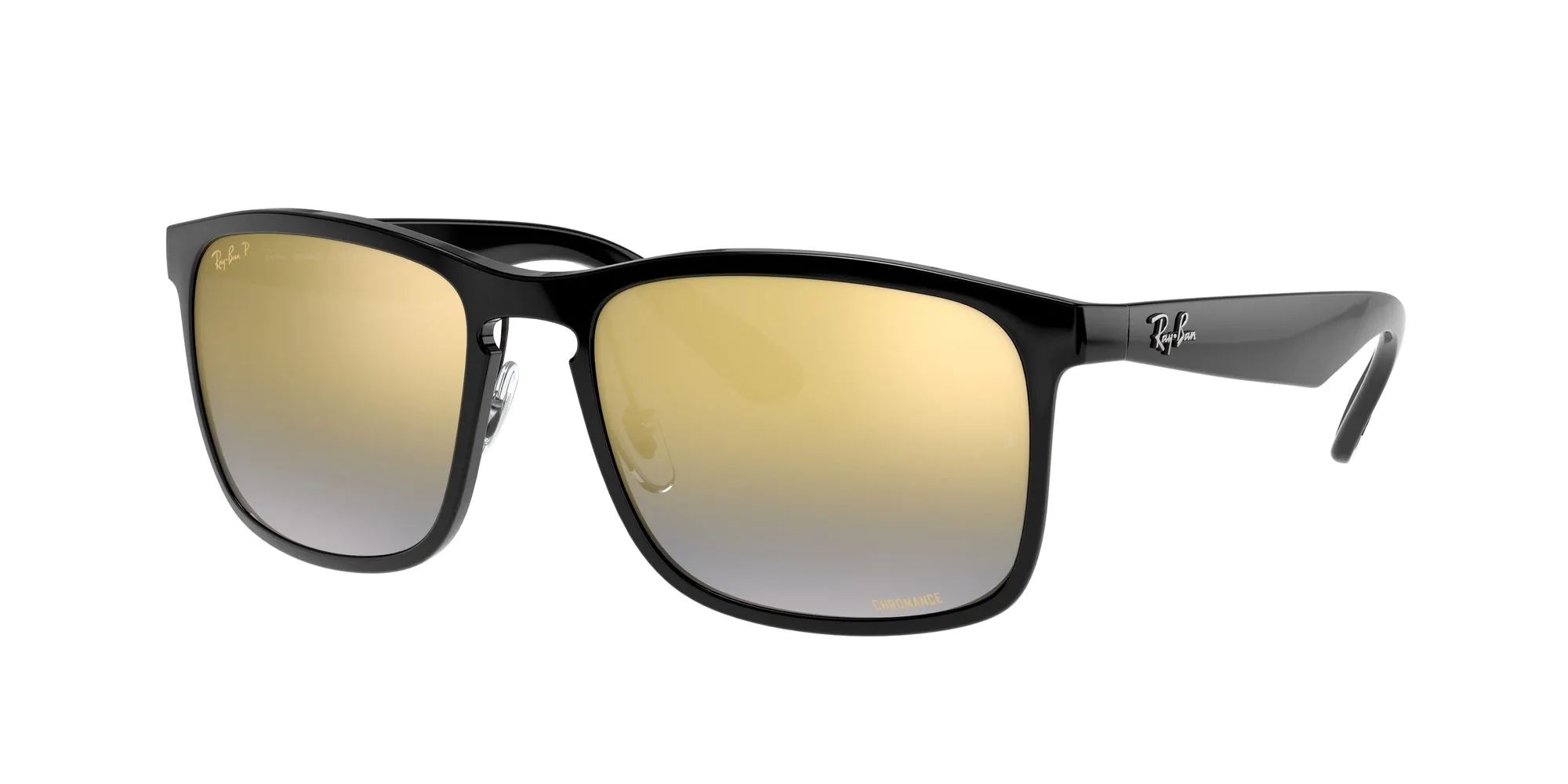 Ray - Ban RB4264 601/J0 Occhiali da sole Iniettato Nero Blu Squadrata Polarizzata Sfumato - immagine 1