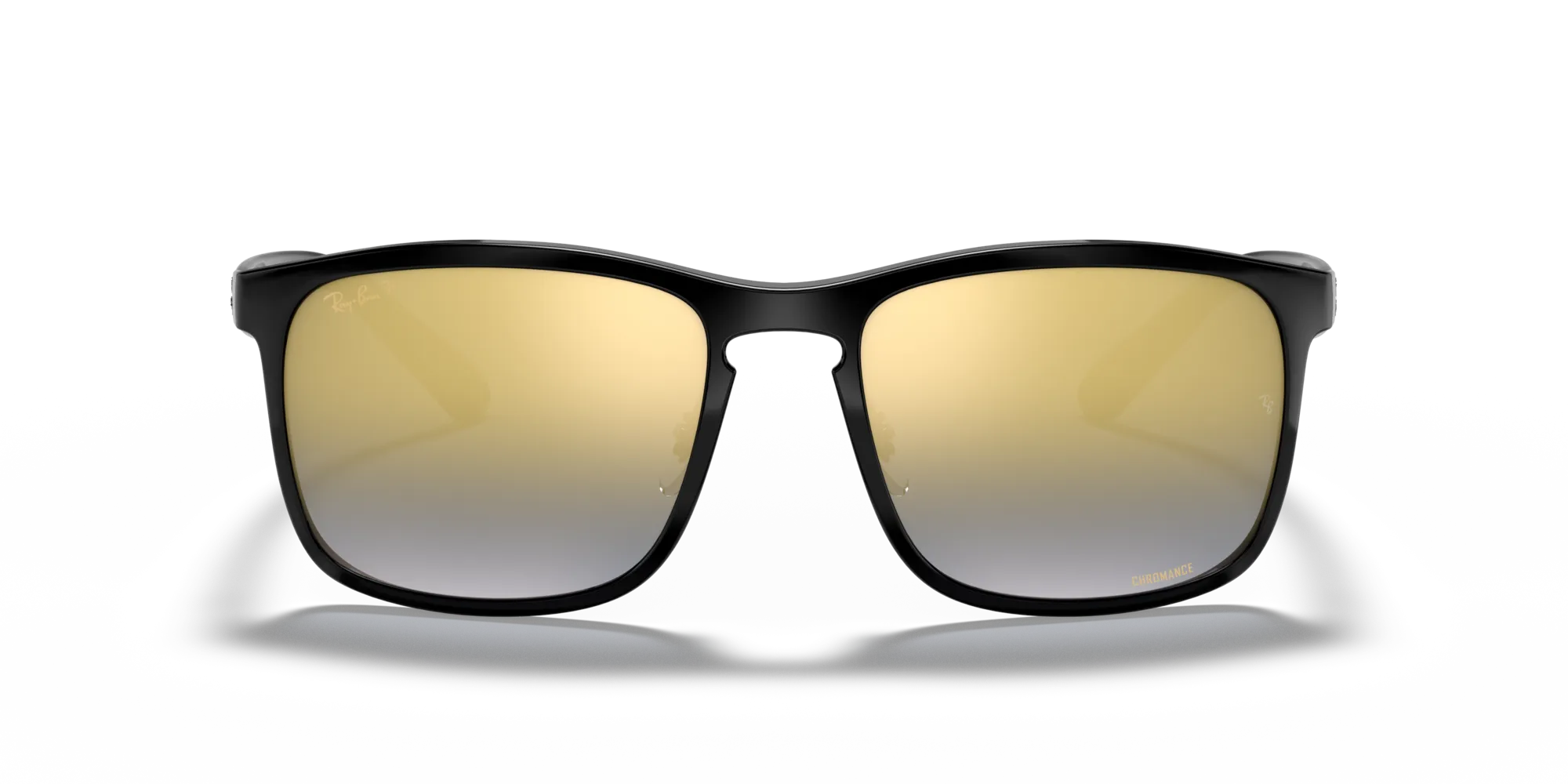 Ray - Ban RB4264 601/J0 Occhiali da sole Iniettato Nero Blu Squadrata Polarizzata Sfumato - immagine 3