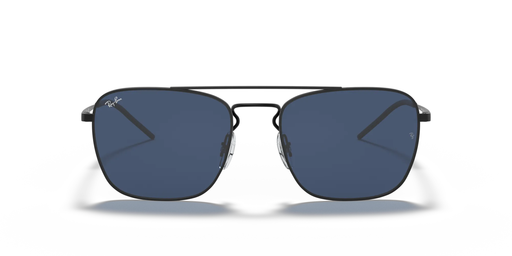 Ray - Ban RB3588 901480 Occhiali da sole Metallo Nero Blu Squadrata Normale - immagine 3
