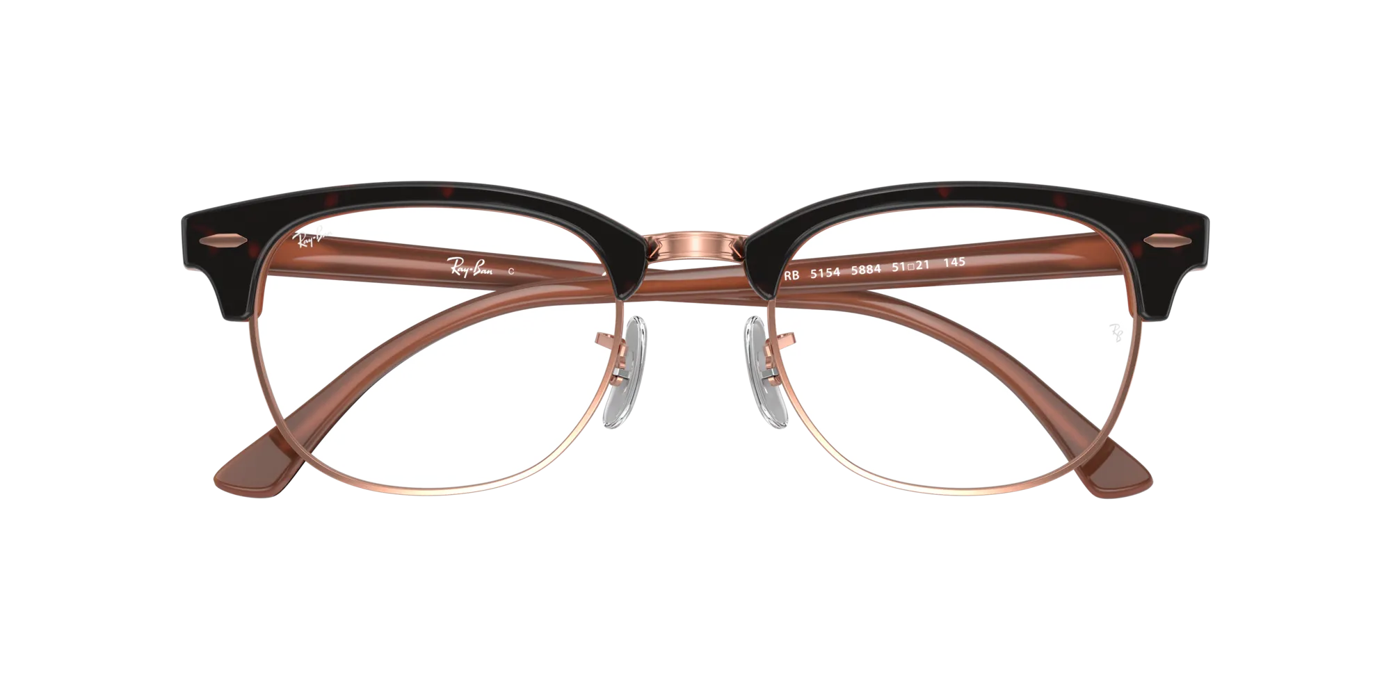Ray - Ban RX5154 CLUBMASTER 5884 Montature da vista Plastica Havana Squadrata - immagine 2