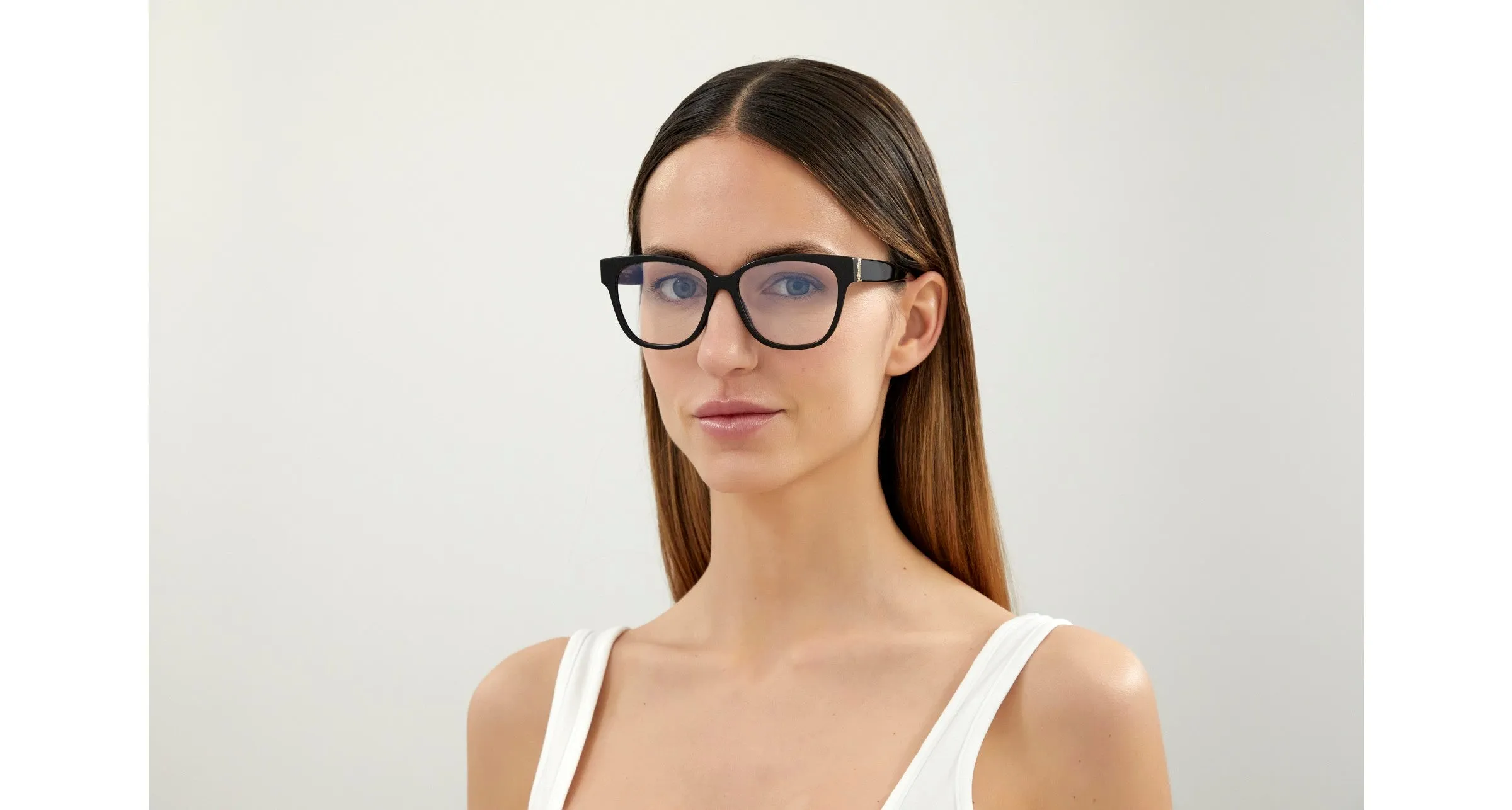 SAINT LAURENT SL M33 003 Montature da vista Acetato Nero Squadrata ["Antiriflesso"] - immagine 2