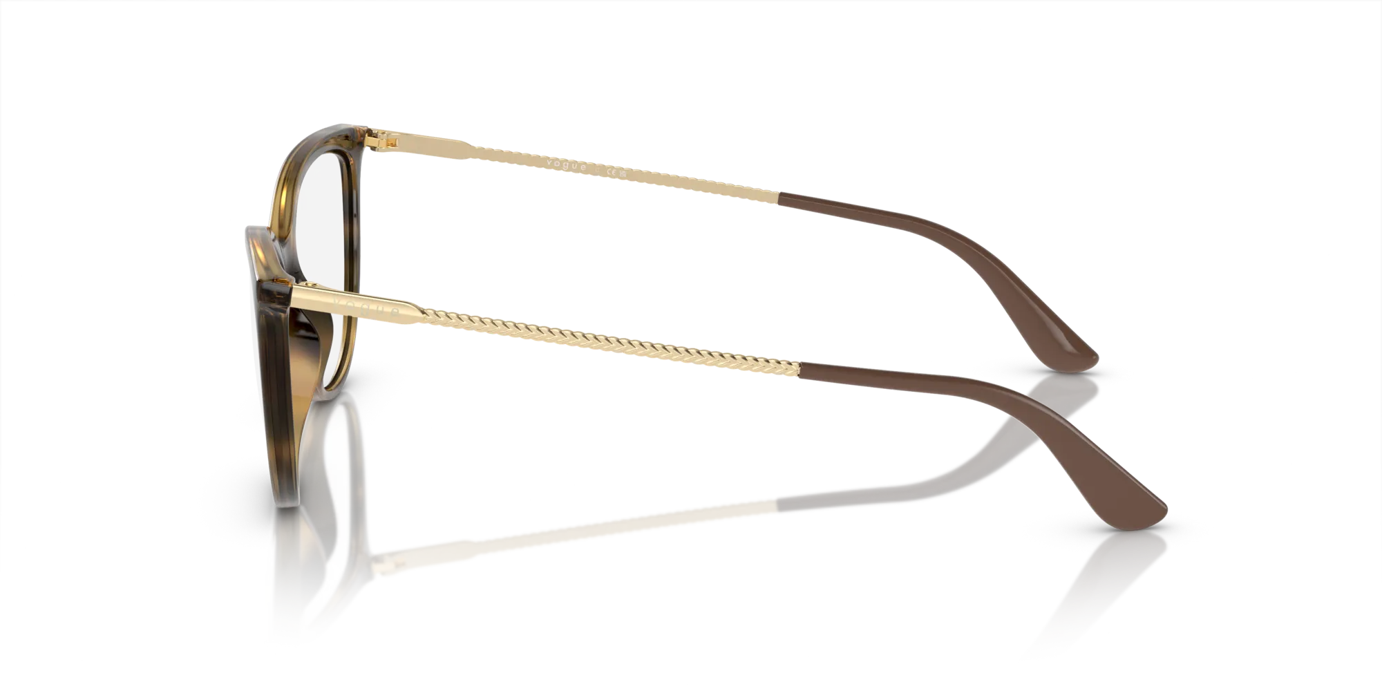 VOGUE EYEWEAR VO5239 W656 Montature da vista Iniettato Marrone Cat Eye Normale - immagine 4