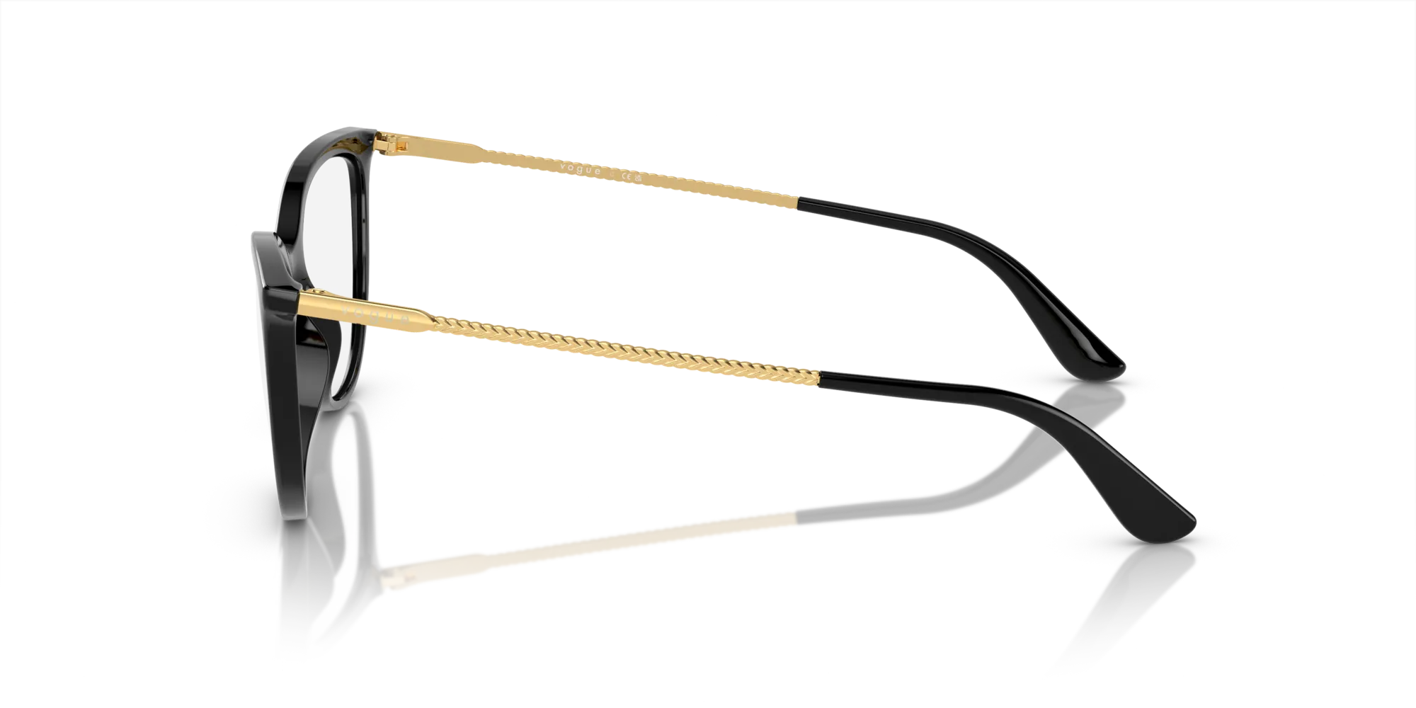 VOGUE EYEWEAR VO5239 W44 Montature da vista Iniettato Nero Cat Eye Normale - immagine 4