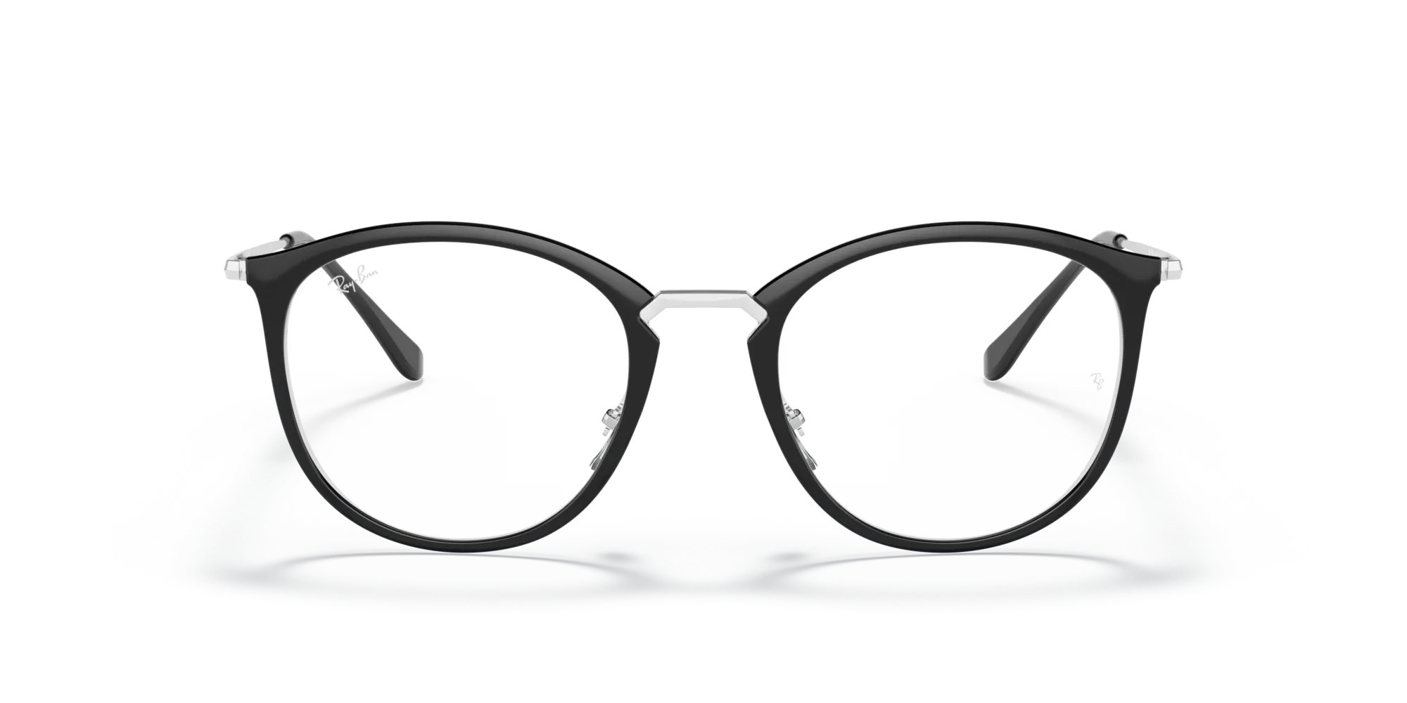 Ray - Ban RX7140 5852 Montature da vista Iniettato Nero Trasparente Pantos Normale - immagine 3