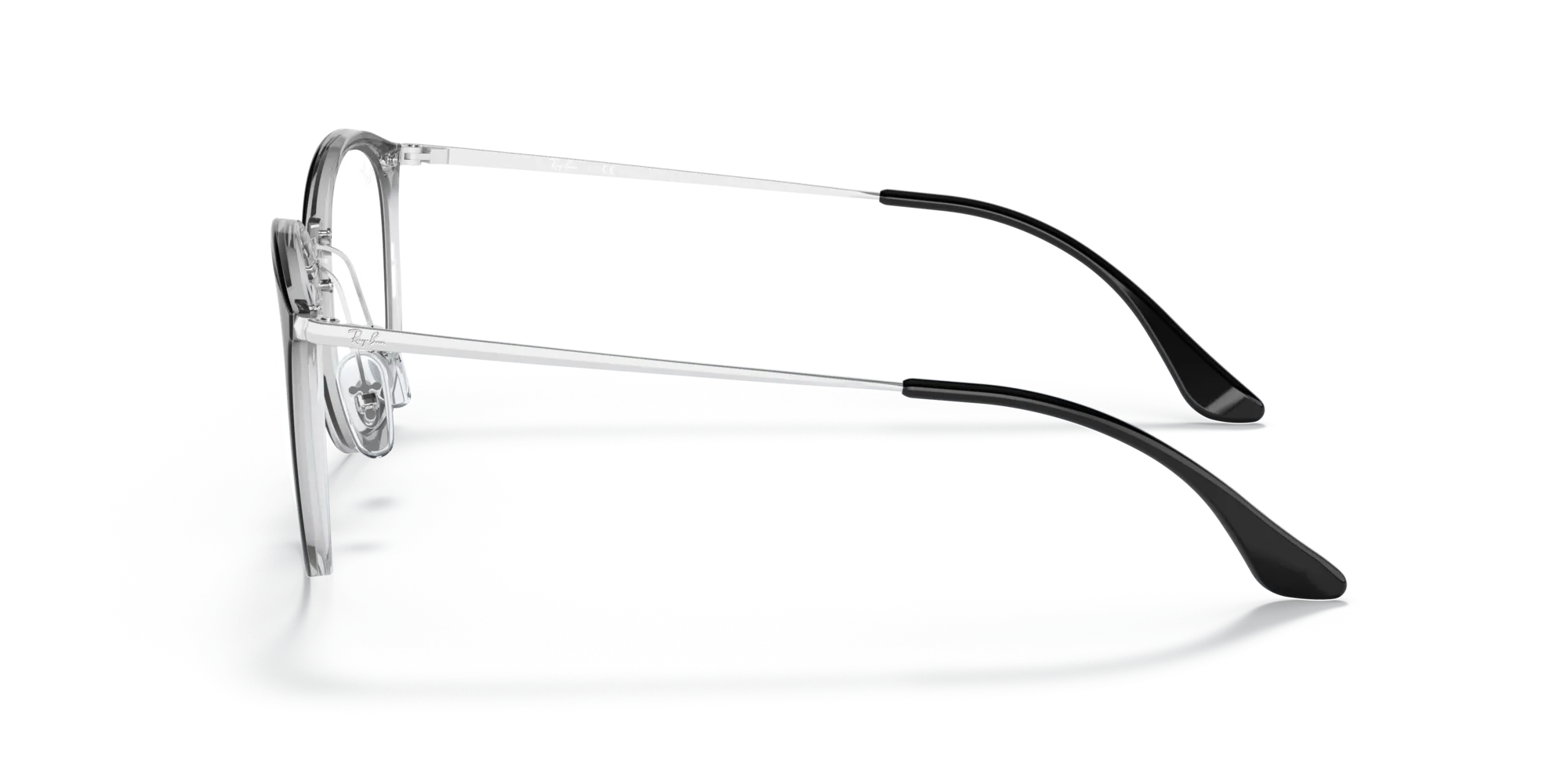 Ray - Ban RX7140 5852 Montature da vista Iniettato Nero Trasparente Pantos Normale - immagine 4