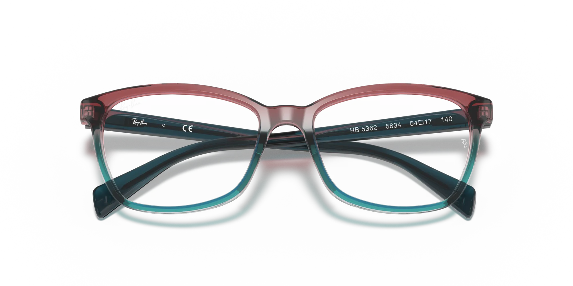 Ray - Ban RX5362 5834 Montature da vista Acetato Multi-colore Trasparente Farfalla Normale - immagine 2