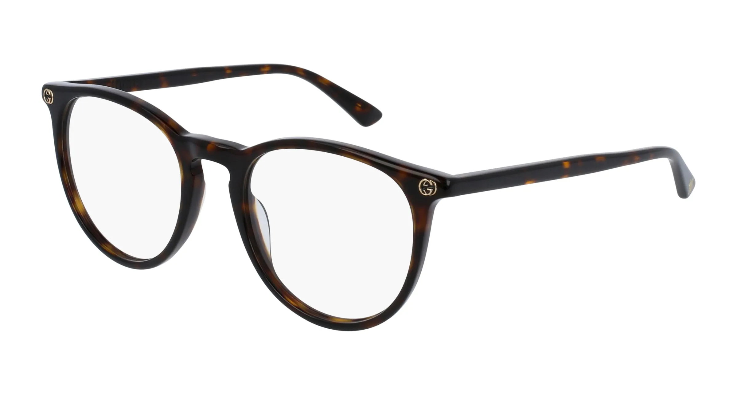 Gucci GG0027O 002 Montature da vista Plastica Havana Trasparente Rotonda - immagine 1