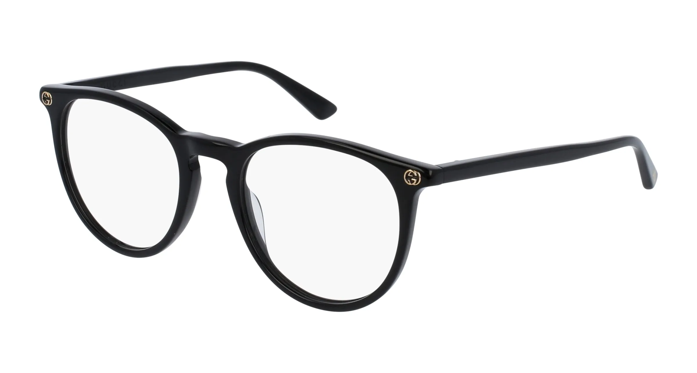 Gucci GG0027O 001 Montature da vista Plastica Nero Trasparente Rotonda - immagine 1
