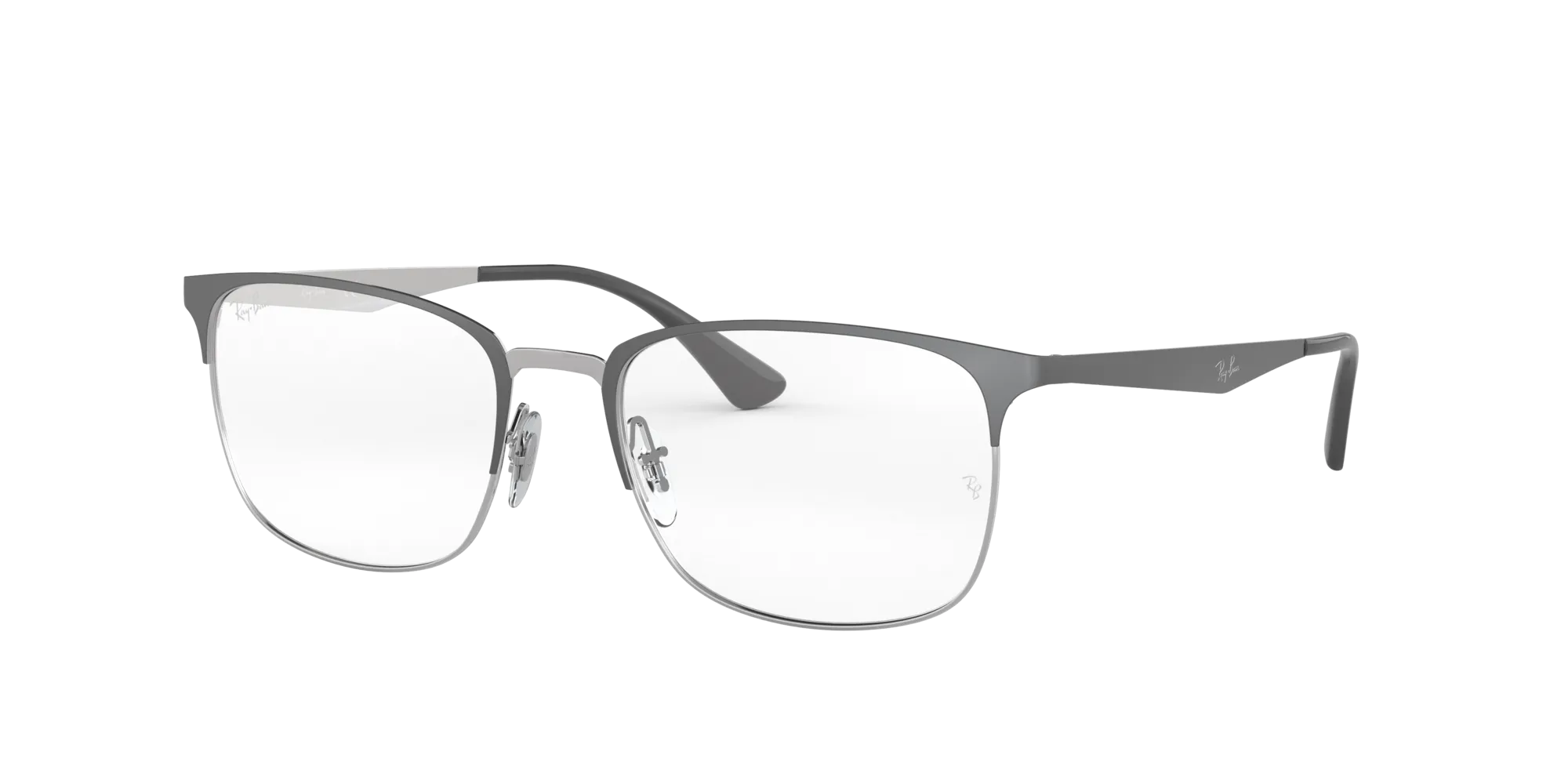 Ray - Ban RX6421 3004 Montature da vista Metallo Grigio Trasparente Squadrata Normale - immagine 3