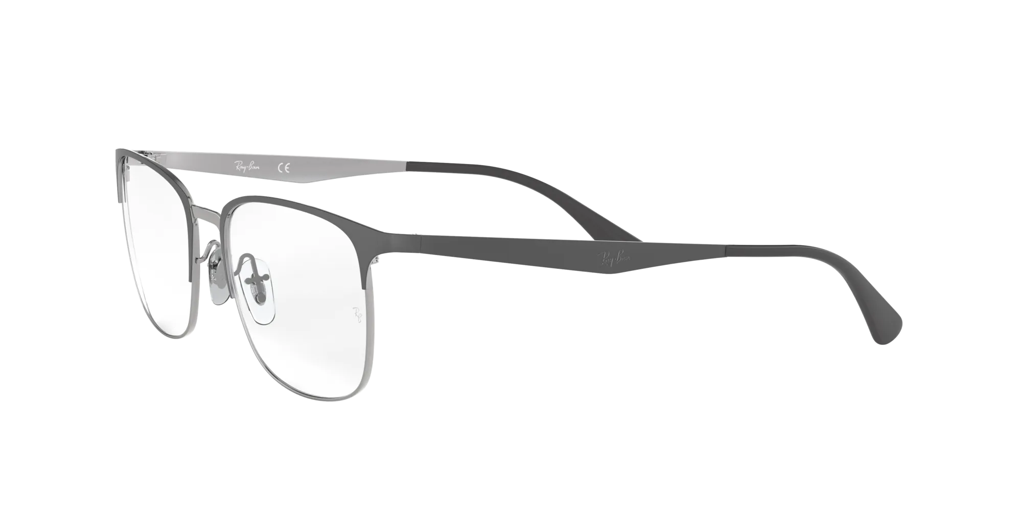 Ray - Ban RX6421 3004 Montature da vista Metallo Grigio Trasparente Squadrata Normale - immagine 4