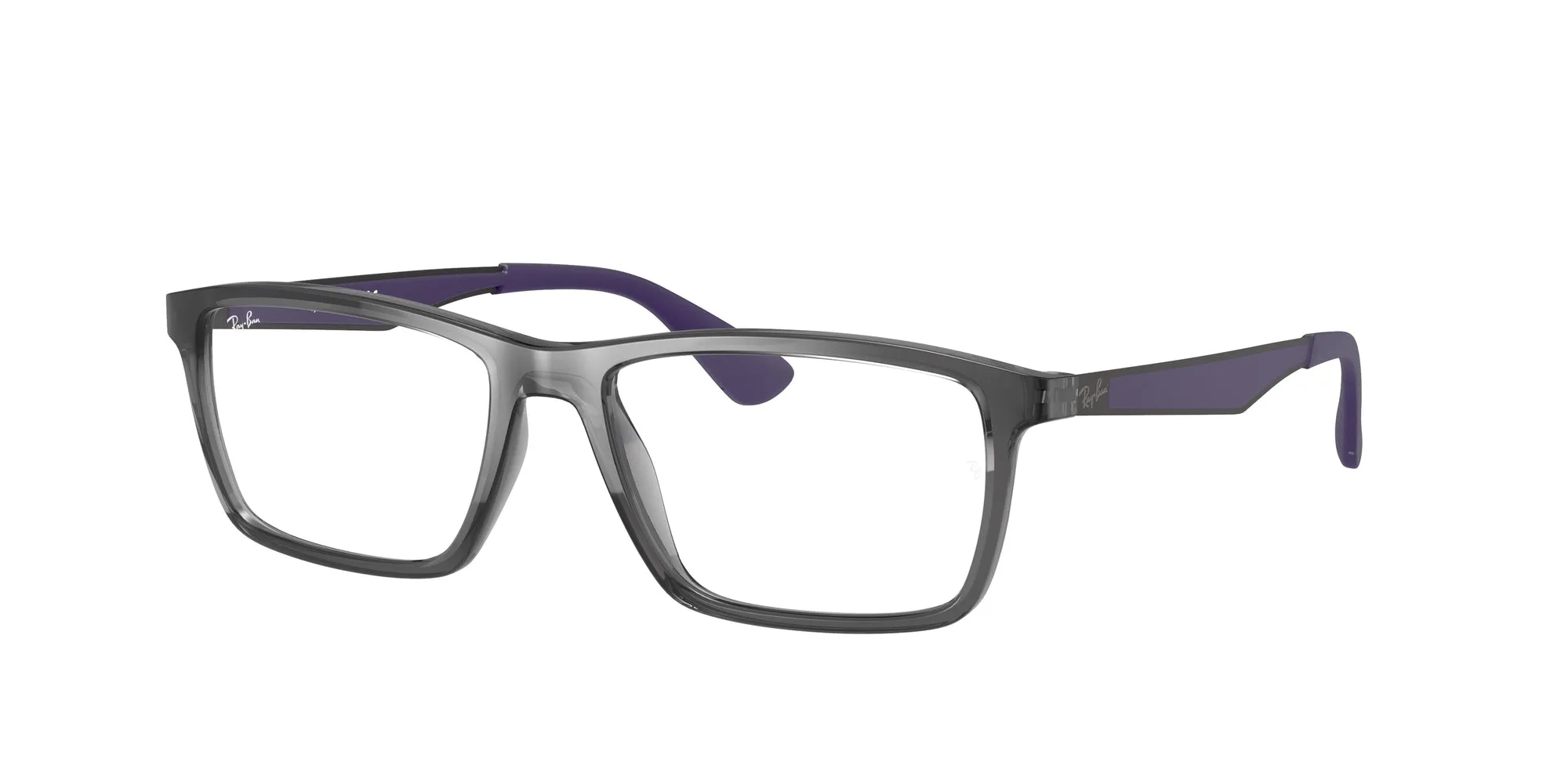 Ray - Ban RX7056 5814 Montature da vista Iniettato Grigio Trasparente Squadrata Normale - immagine 1