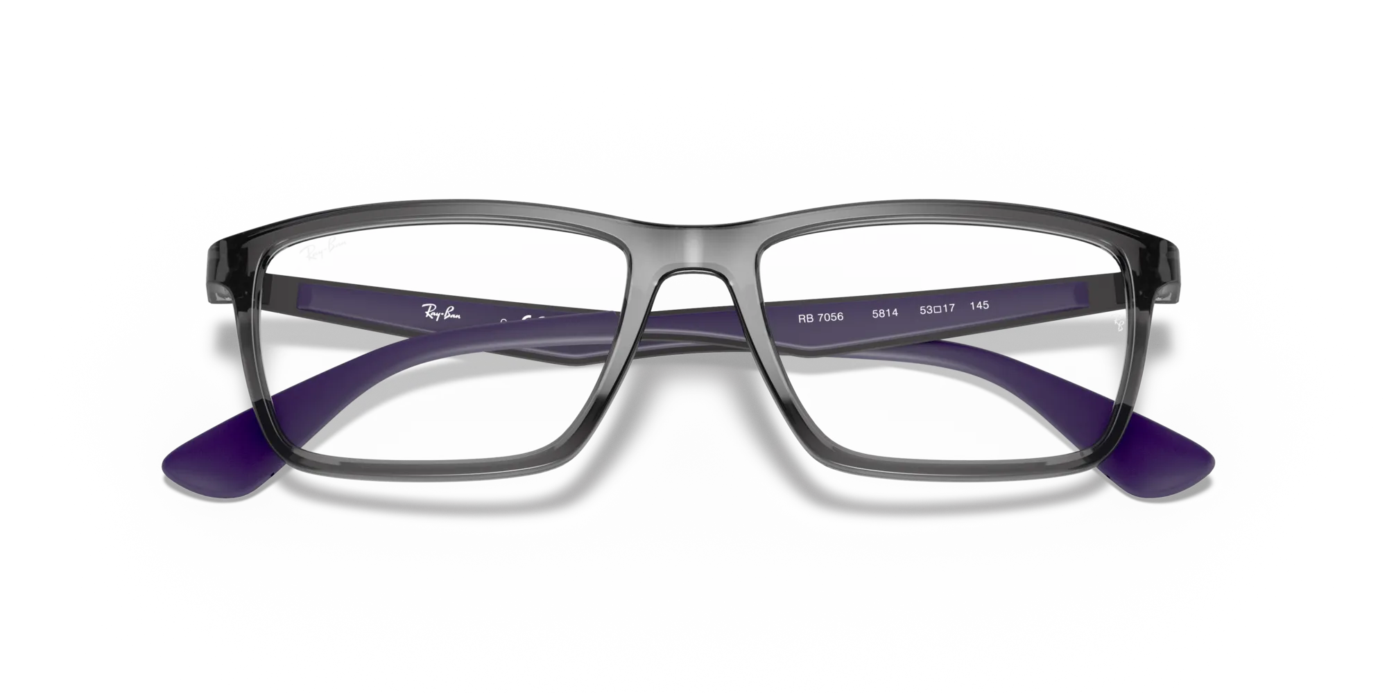 Ray - Ban RX7056 5814 Montature da vista Iniettato Grigio Trasparente Squadrata Normale - immagine 2