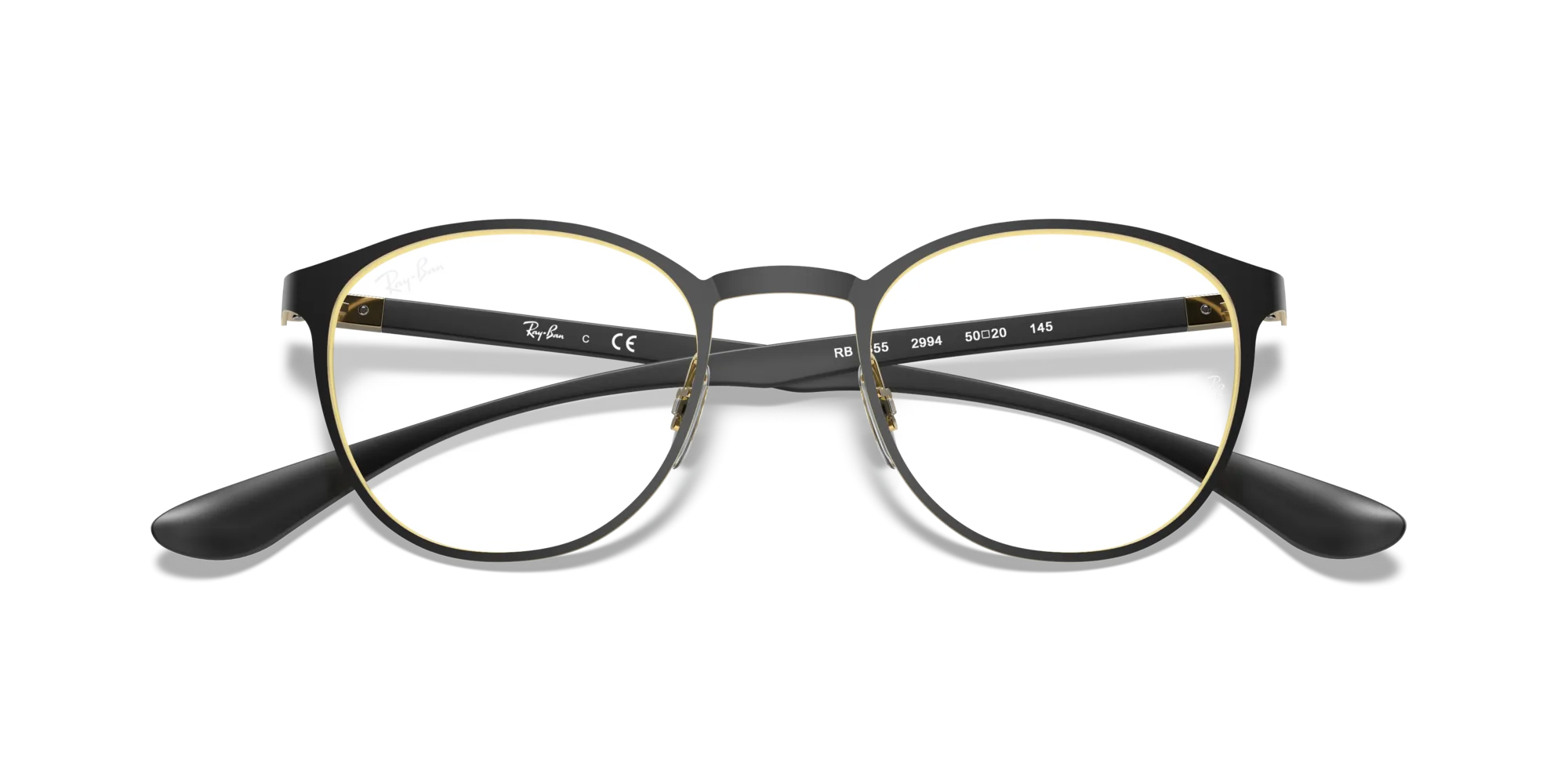 Ray - Ban RX6355 2994 Montature da vista Metallo Nero Trasparente Pantos Normale - immagine 2