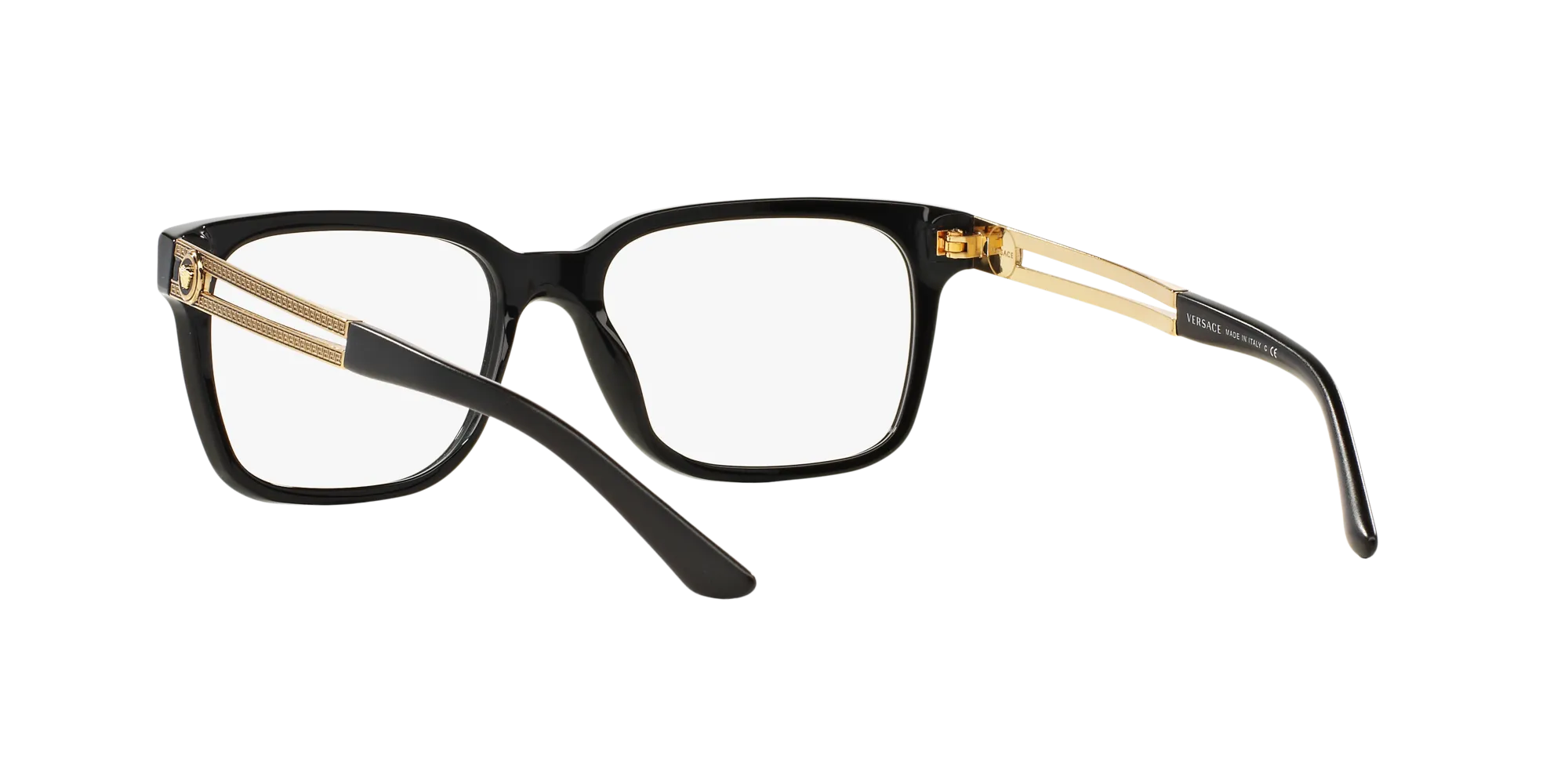 Versace VE3218 GB1 Montature da vista Acetato Nero Trasparente Squadrata Normale - immagine 4