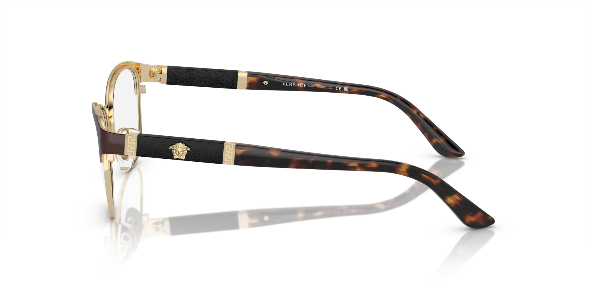 Versace VE1233Q 1344 Montature da vista Metallo Marrone Geometrica Normale - immagine 4
