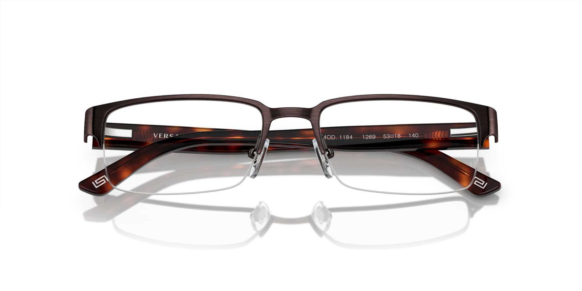 Versace VE1184 1269 Montature da vista Metallo Marrone Squadrata Normale - immagine 2