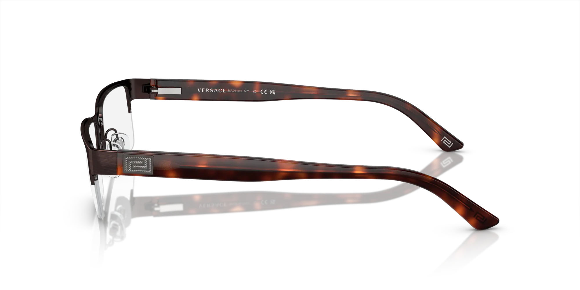 Versace VE1184 1269 Montature da vista Metallo Marrone Squadrata Normale - immagine 4