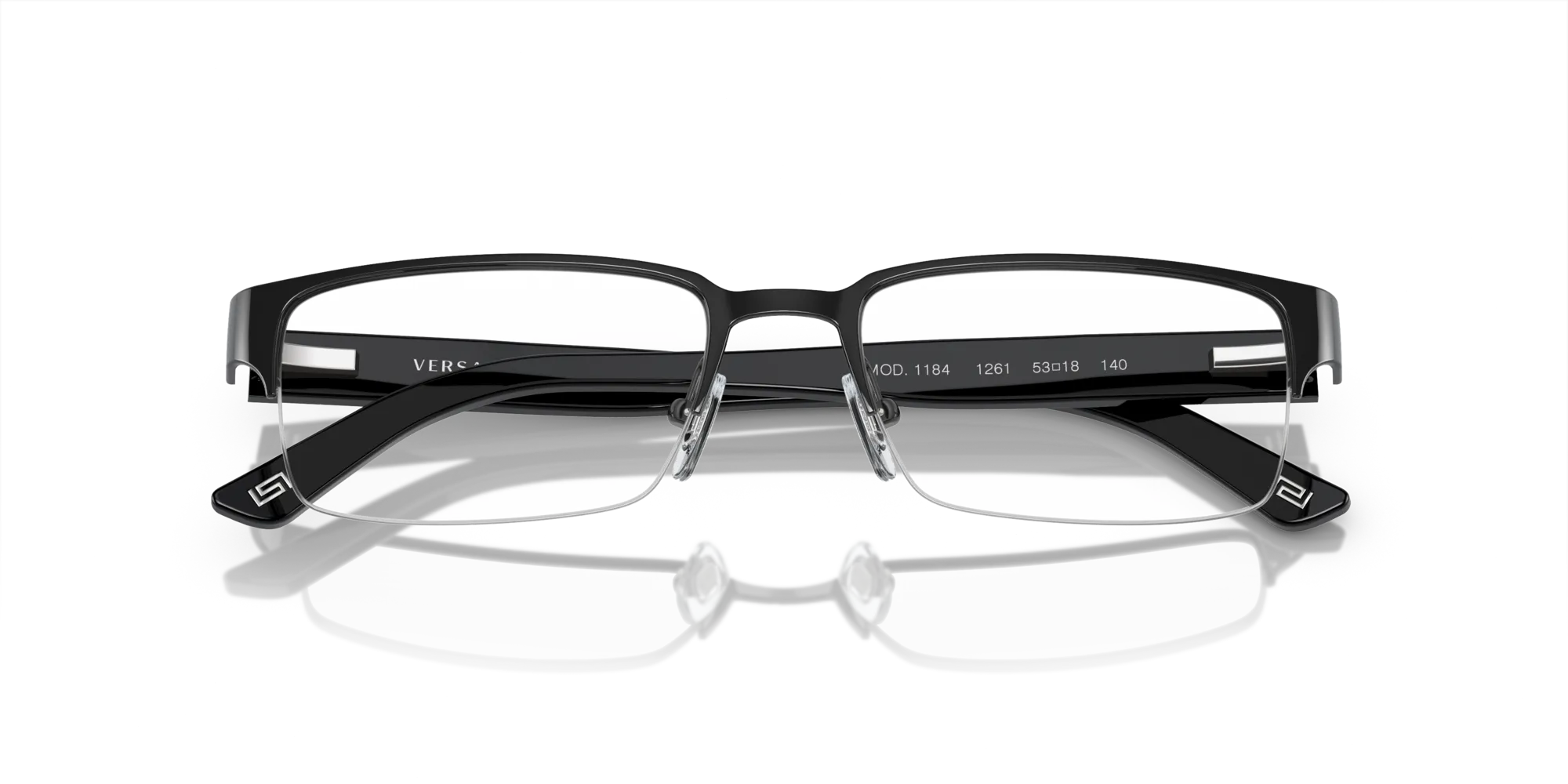 Versace VE1184 1261 Montature da vista Metallo Nero Squadrata Normale - immagine 2