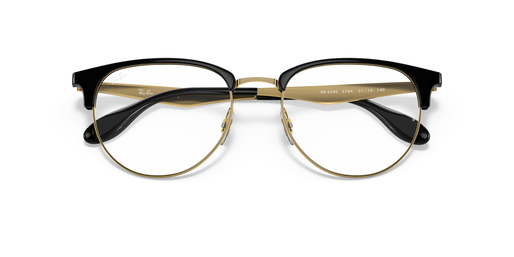 Ray - Ban RX6396 5784 Montature da vista Metallo Nero Trasparente Pantos Normale - immagine 2