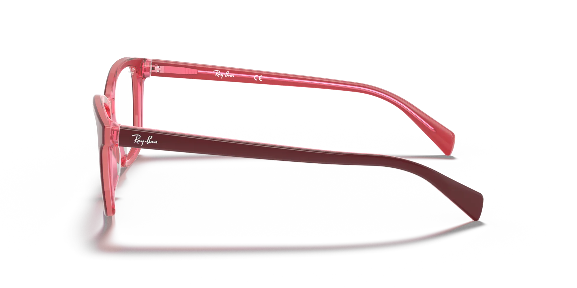 Ray - Ban RX5362 5777 Montature da vista Acetato Rosso Trasparente Farfalla Normale - immagine 4