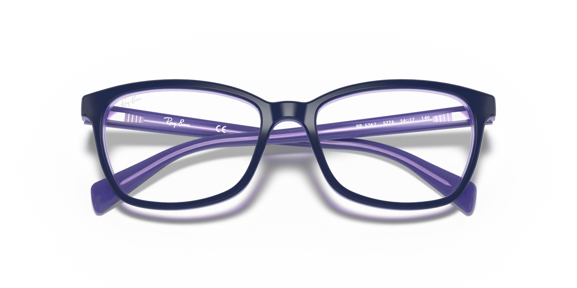 Ray - Ban RX5362 5776 Montature da vista Acetato Blu Trasparente Farfalla Normale - immagine 2