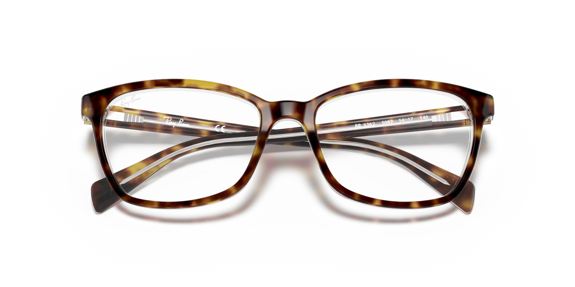 Ray - Ban RX5362 5082 Montature da vista Acetato Marrone Trasparente Farfalla Normale - immagine 2