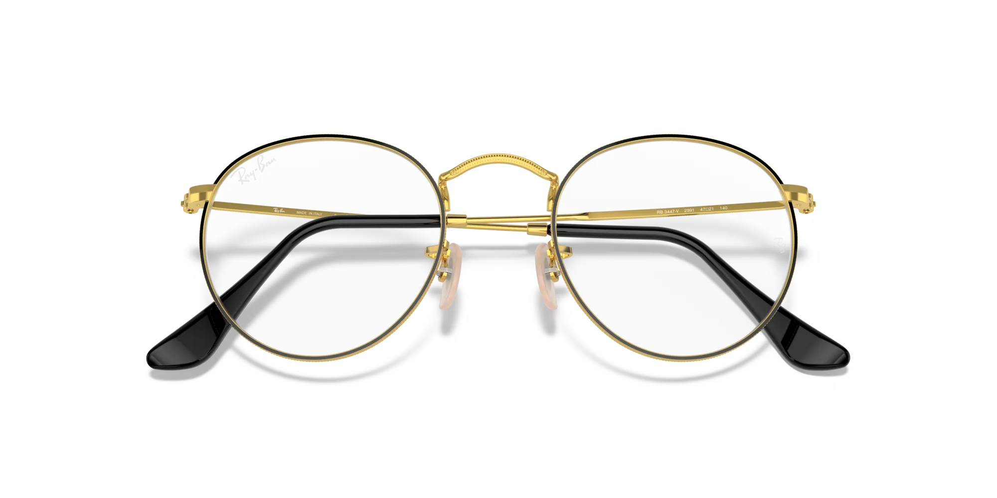 Ray - Ban RX3447V ROUND METAL 2991 Montature da vista Metallo Nero Trasparente Rotonda Normale - immagine 2