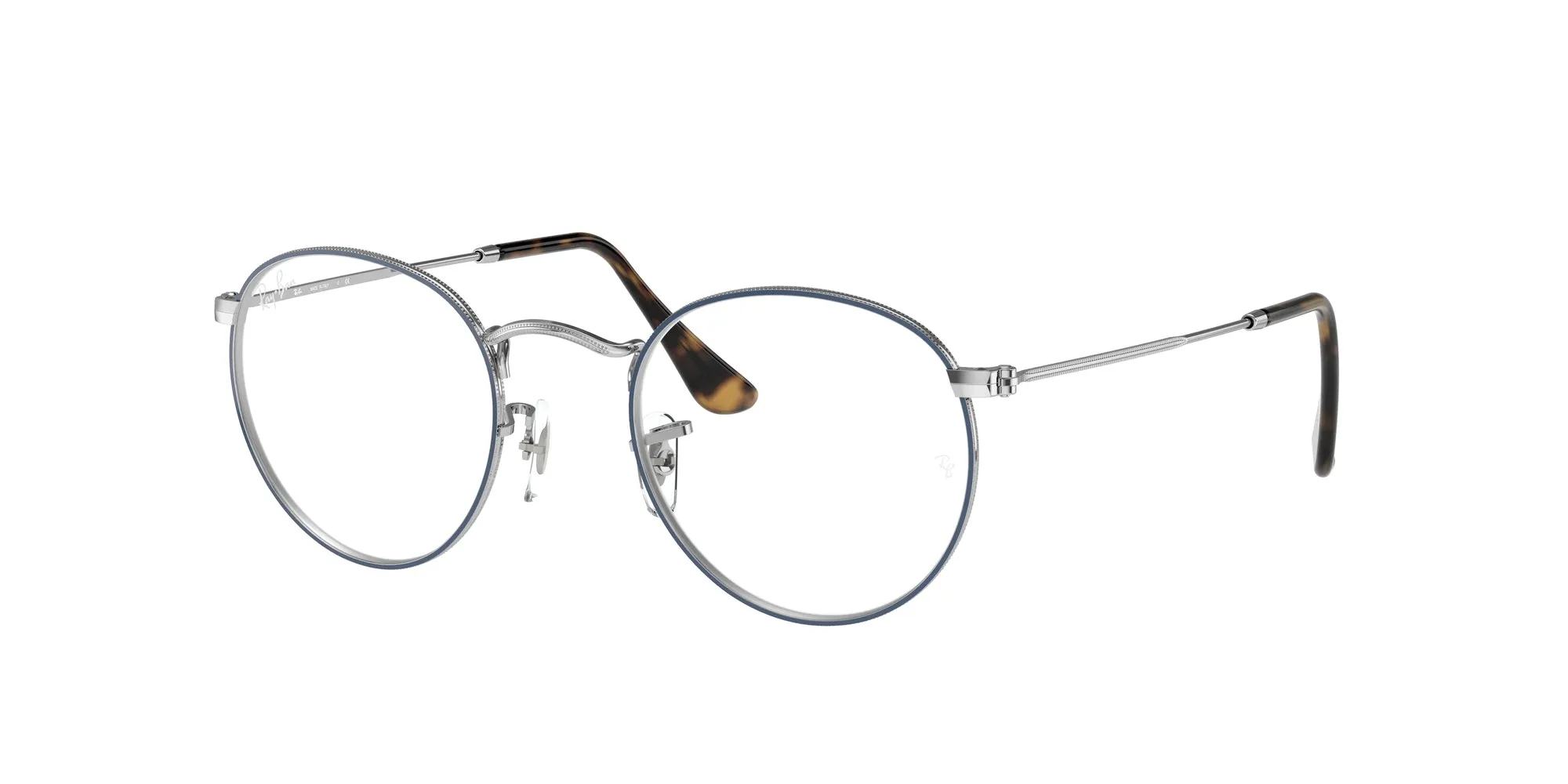 Ray - Ban RX3447V ROUND METAL 2970 Montature da vista Metallo Blu Trasparente Rotonda Normale - immagine 1