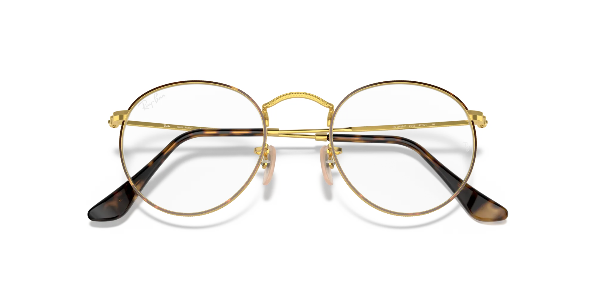 Ray - Ban RX3447V ROUND METAL 2945 Montature da vista Metallo Tartaruga Trasparente Rotonda Normale - immagine 2