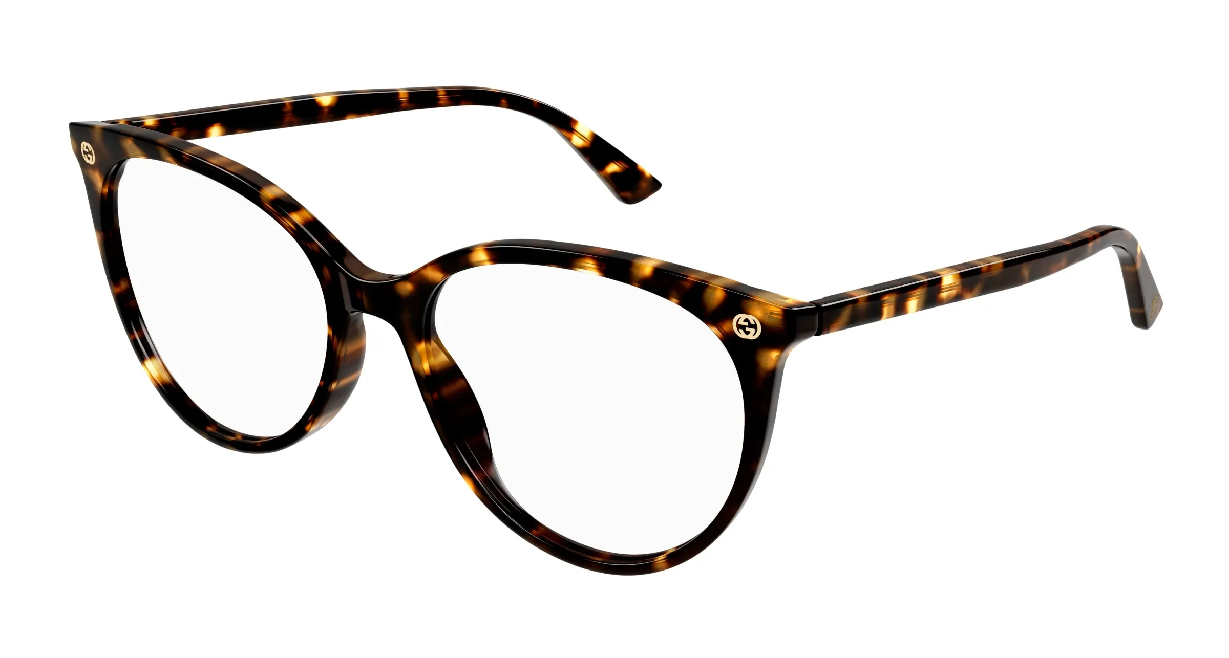 Gucci GG0093O 002 Montature da vista Plastica Havana Trasparente Rotonda - immagine 1