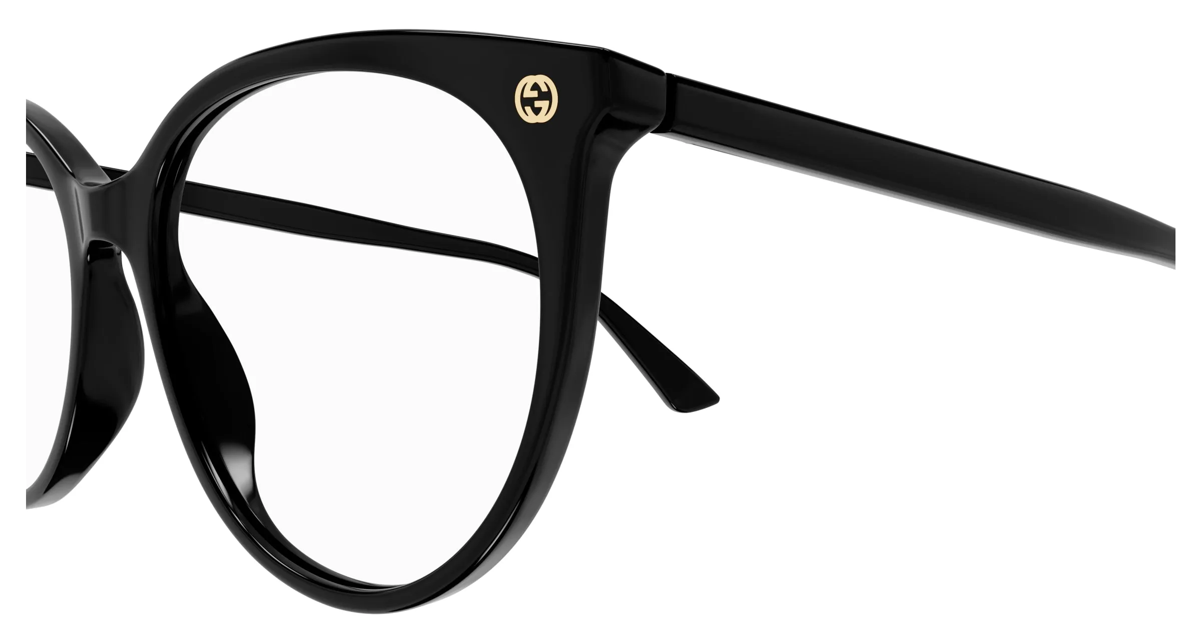 Gucci GG0093O 001 Montature da vista Plastica Nero Trasparente Rotonda - immagine 3