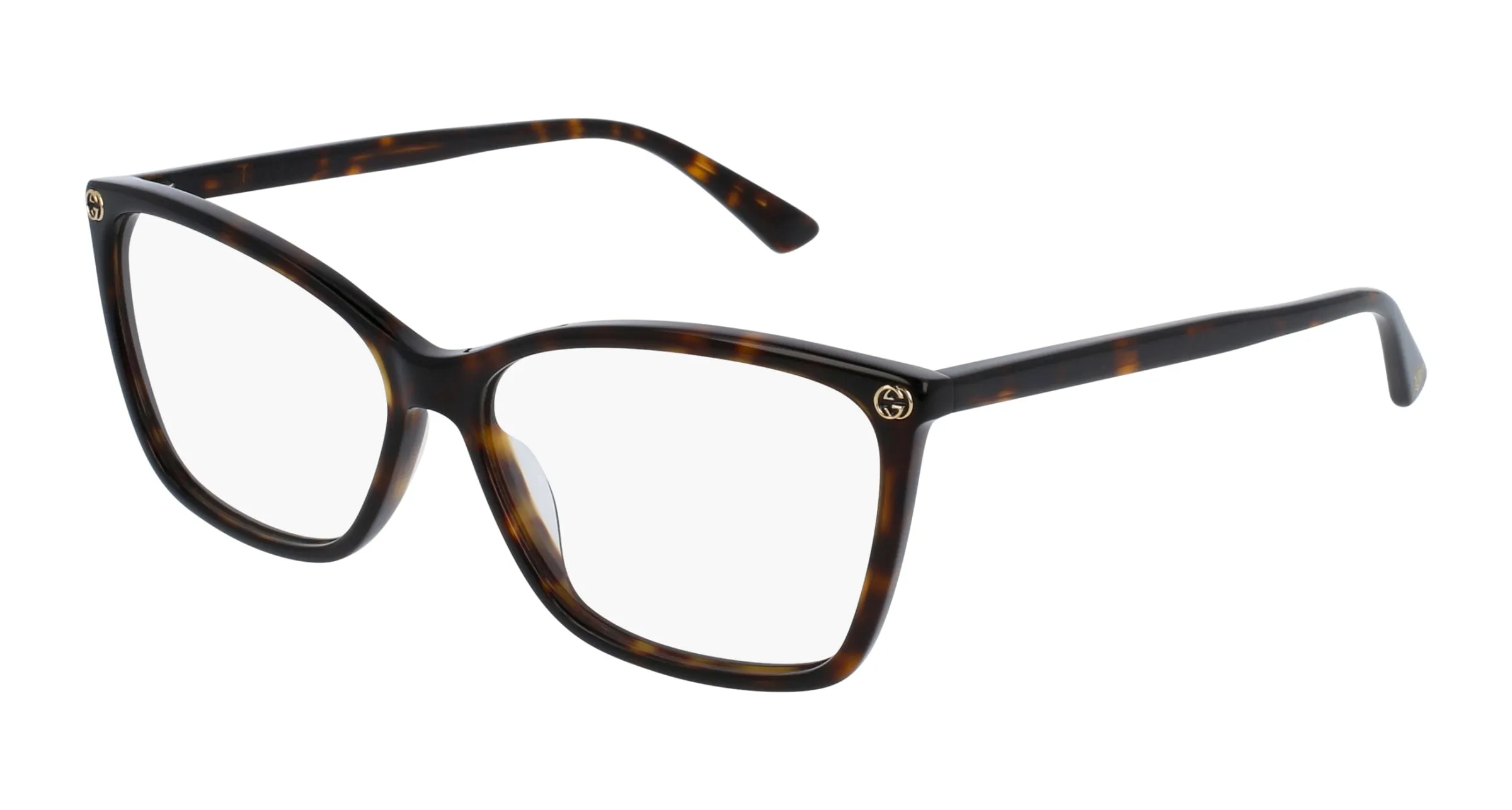 Gucci GG0025O 002 Montature da vista Plastica Havana Trasparente Cat Eye - immagine 1