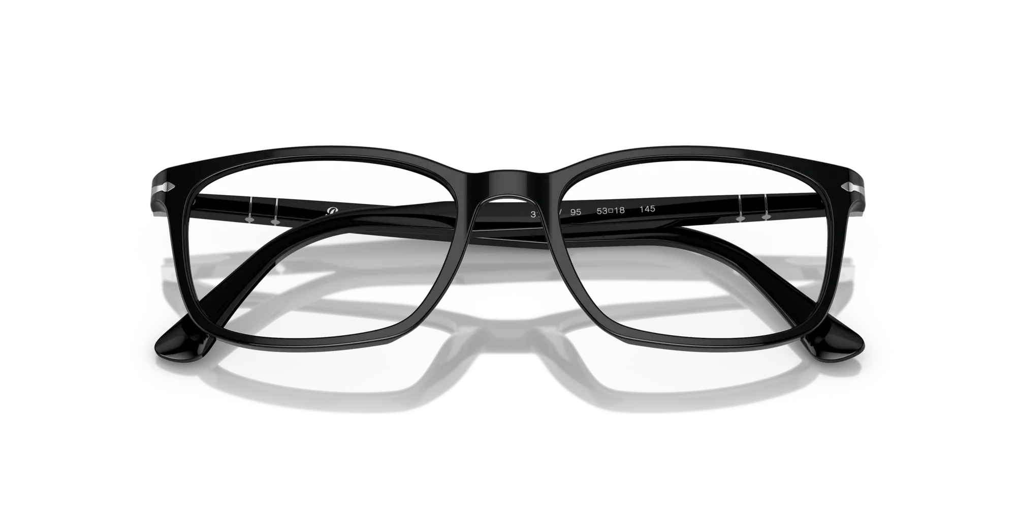 Persol PO3189V 95 Montature da vista Acetato Nero Trasparente Squadrata Normale - immagine 2
