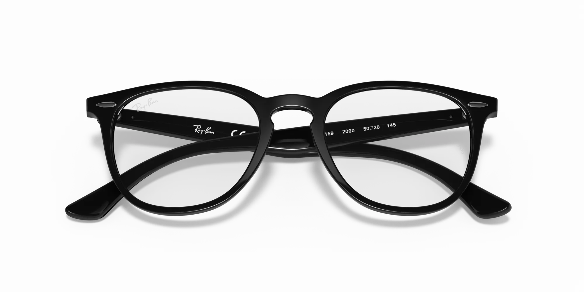 Ray - Ban RX7159 2000 Montature da vista Acetato Nero Trasparente Pantos Normale - immagine 2