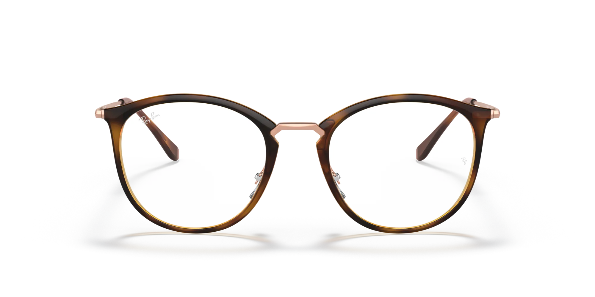 Ray - Ban RX7140 5687 Montature da vista Iniettato Marrone Trasparente Pantos Normale - immagine 3