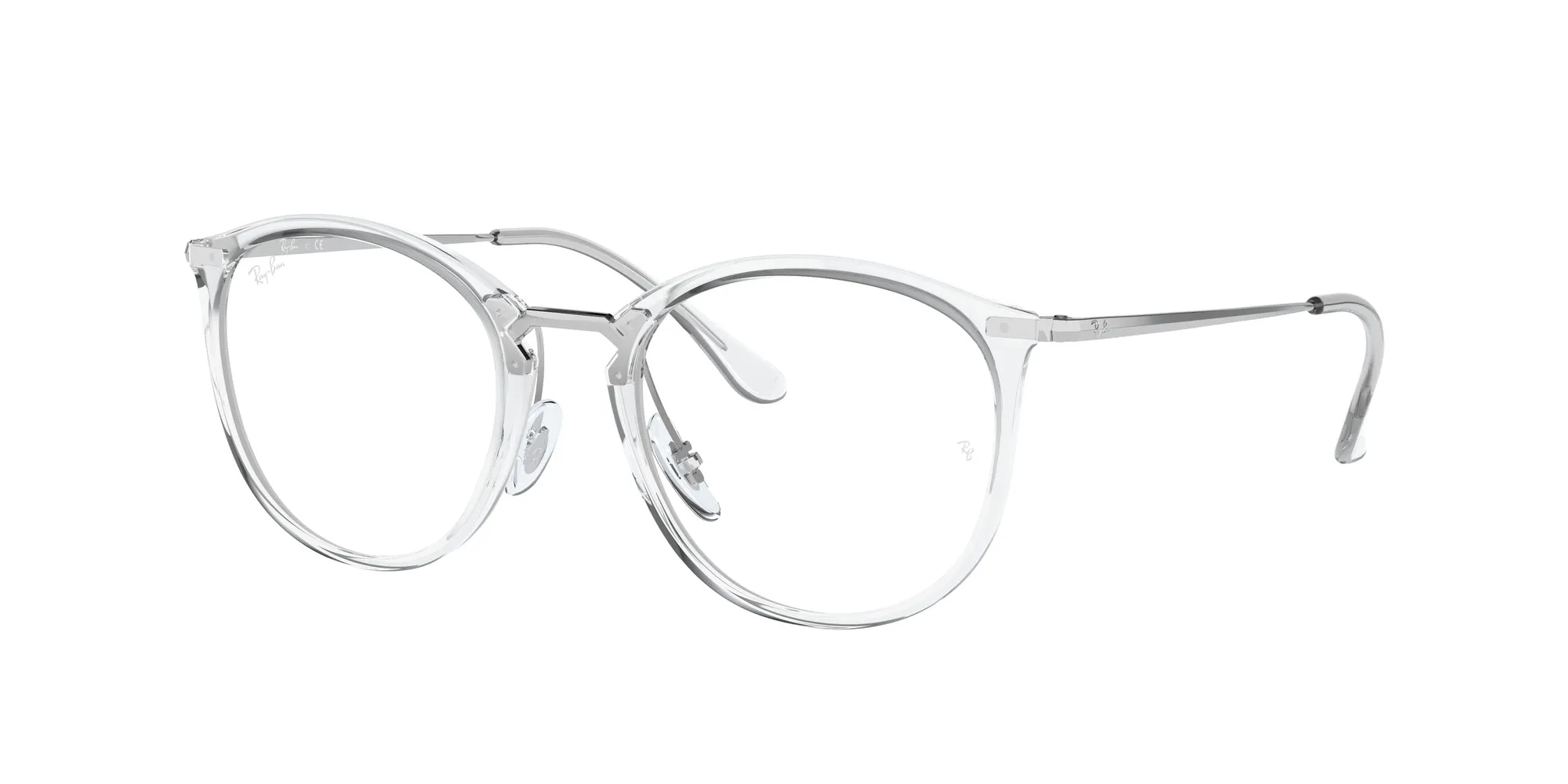 Ray - Ban RX7140 2001 Montature da vista Iniettato Trasparente Trasparente Pantos Normale - immagine 1