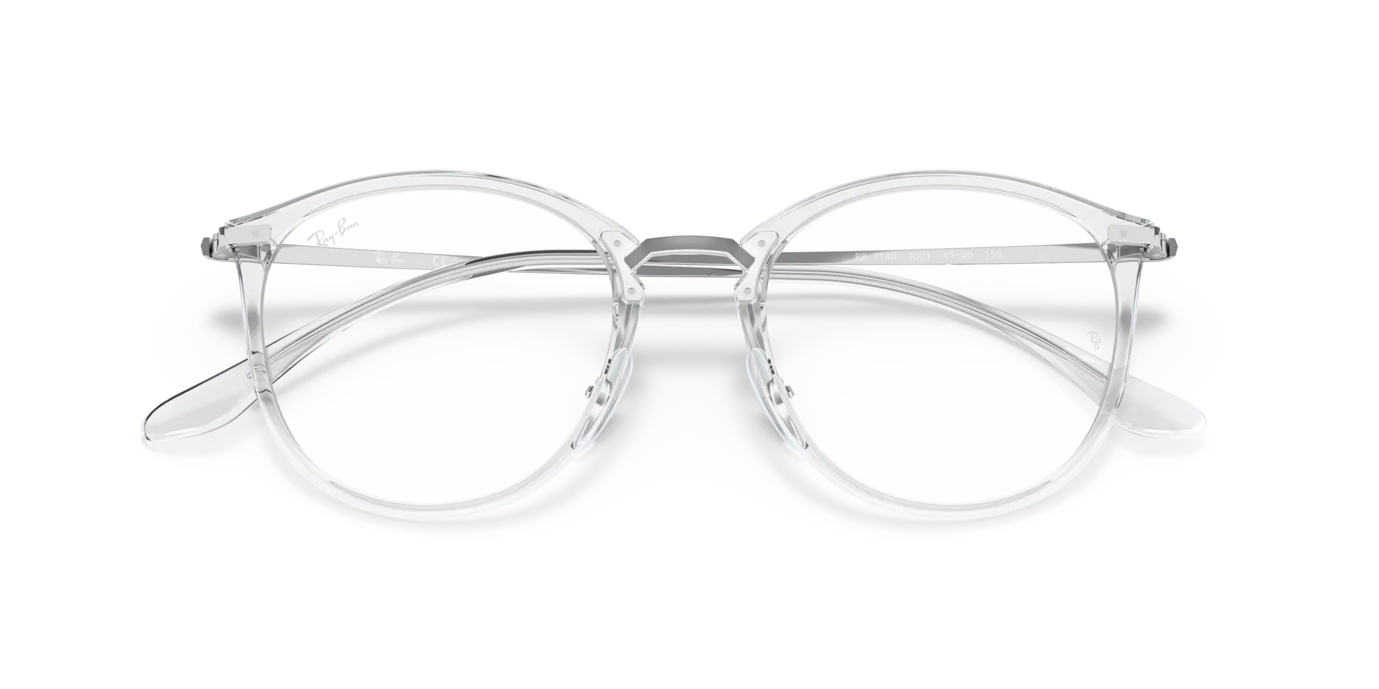 Ray - Ban RX7140 2001 Montature da vista Iniettato Trasparente Trasparente Pantos Normale - immagine 2