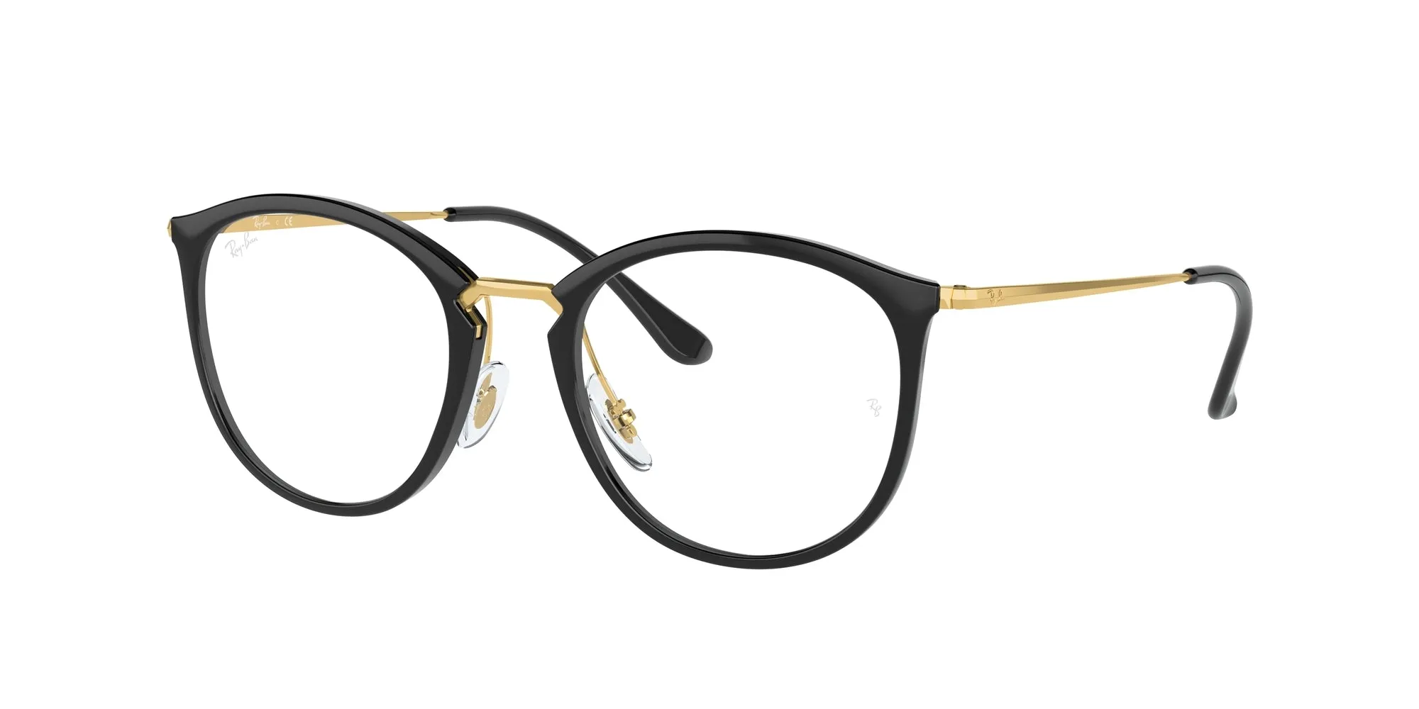 Ray - Ban RX7140 2000 Montature da vista Iniettato Nero Trasparente Pantos Normale - immagine 1