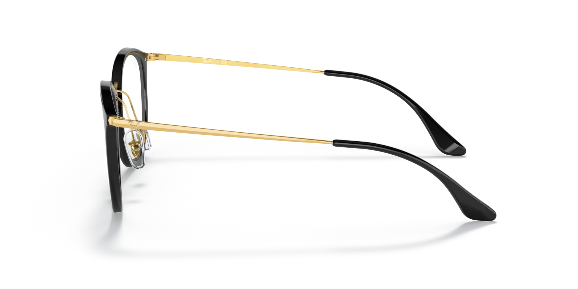 Ray - Ban RX7140 2000 Montature da vista Iniettato Nero Trasparente Pantos Normale - immagine 4