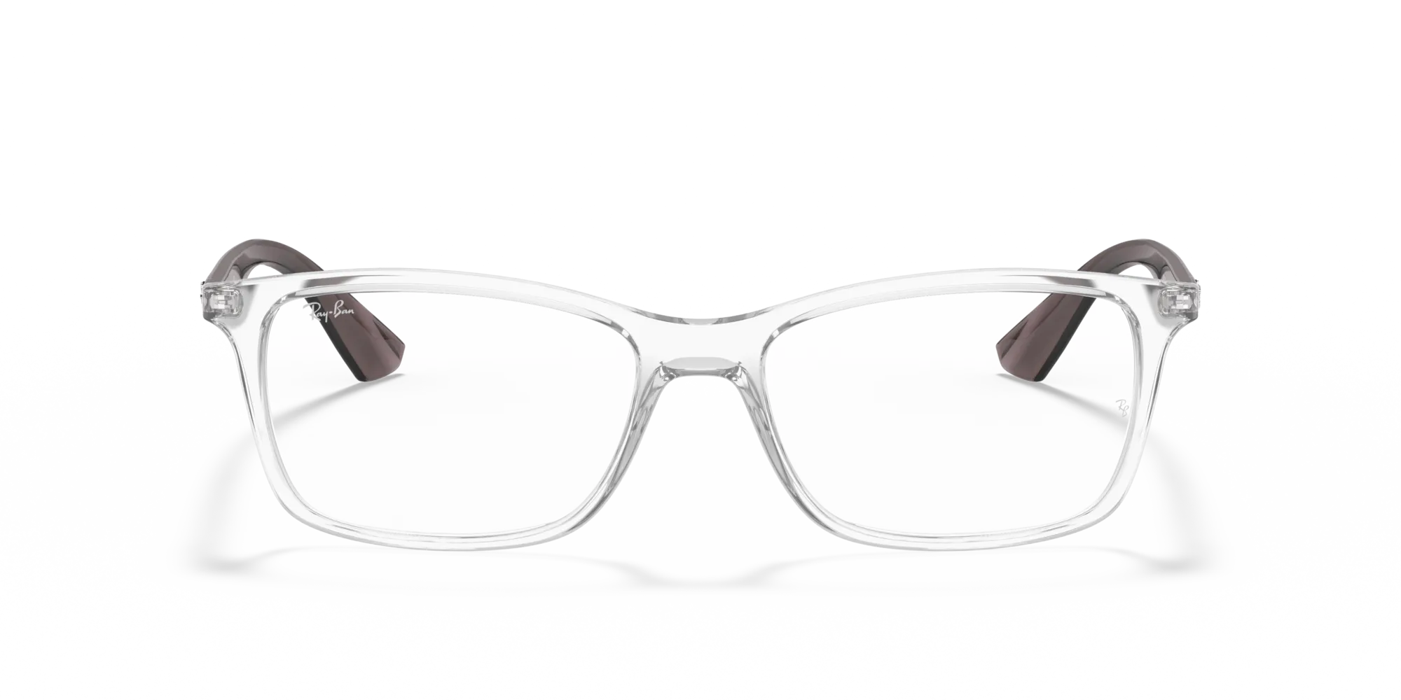 Ray - Ban RX7047 5768 Montature da vista Iniettato Trasparente Trasparente Squadrata Normale - immagine 3