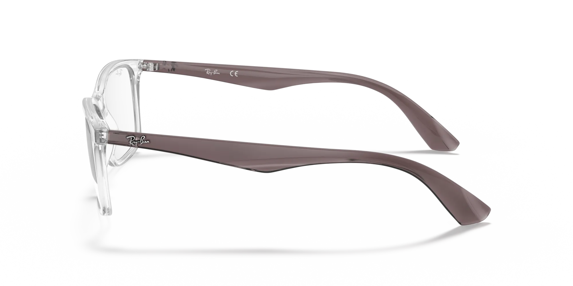 Ray - Ban RX7047 5768 Montature da vista Iniettato Trasparente Trasparente Squadrata Normale - immagine 4