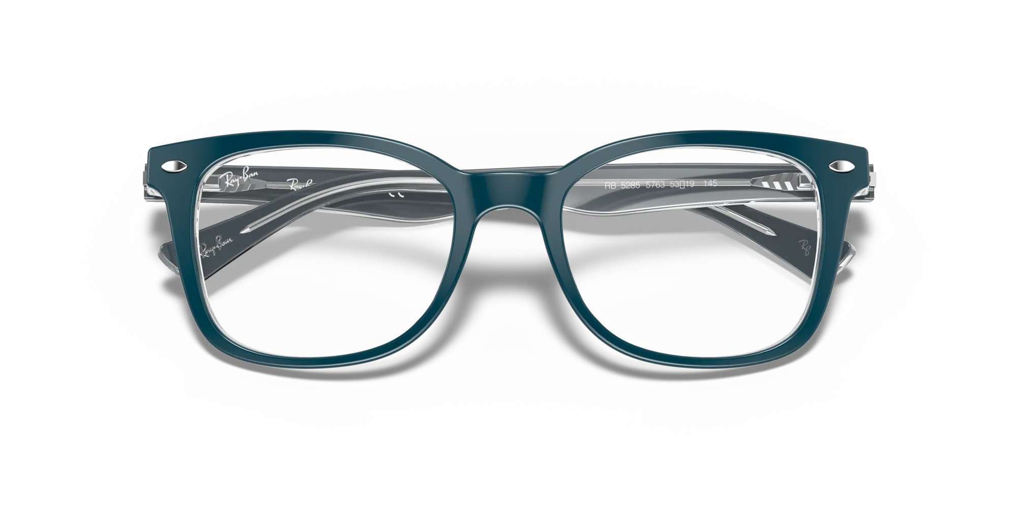 Ray - Ban RX5285 5763 Montature da vista Acetato Blu Trasparente Farfalla Normale - immagine 2