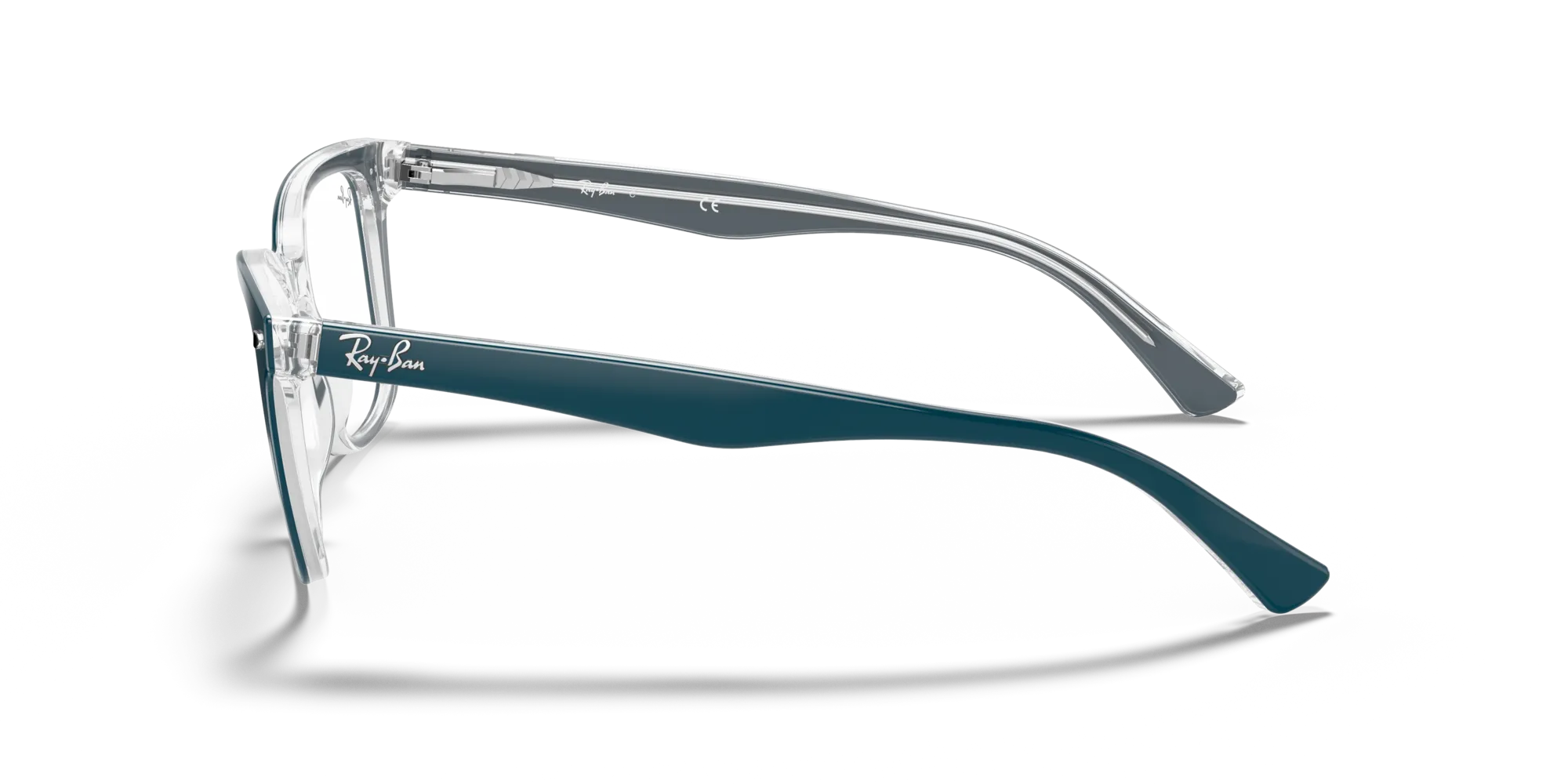 Ray - Ban RX5285 5763 Montature da vista Acetato Blu Trasparente Farfalla Normale - immagine 4