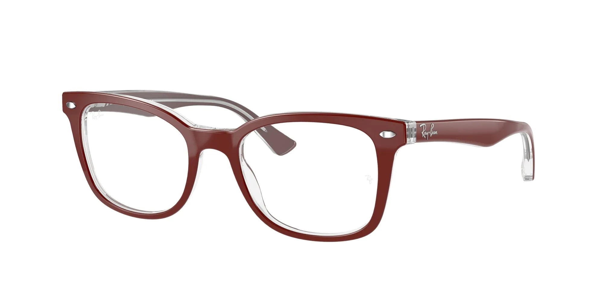 Ray - Ban RX5285 5738 Montature da vista Acetato Rosso Trasparente Farfalla Normale - immagine 1