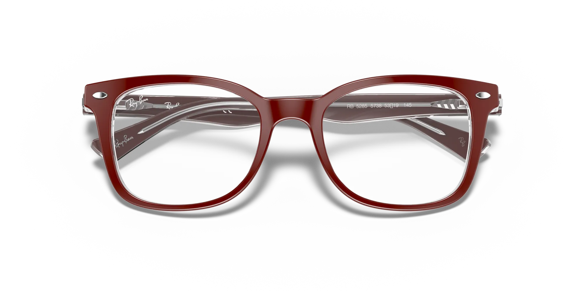 Ray - Ban RX5285 5738 Montature da vista Acetato Rosso Trasparente Farfalla Normale - immagine 2