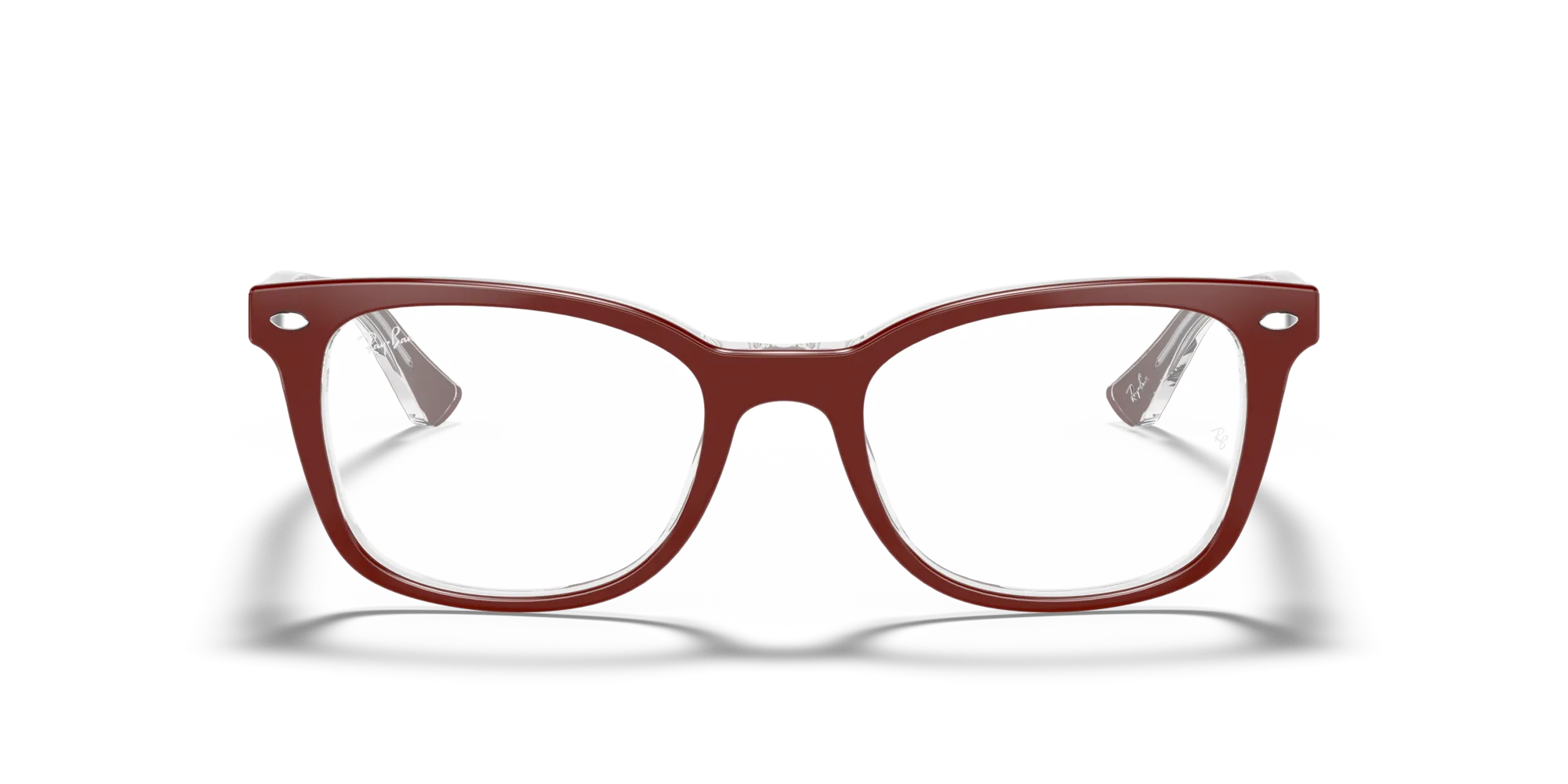 Ray - Ban RX5285 5738 Montature da vista Acetato Rosso Trasparente Farfalla Normale - immagine 3