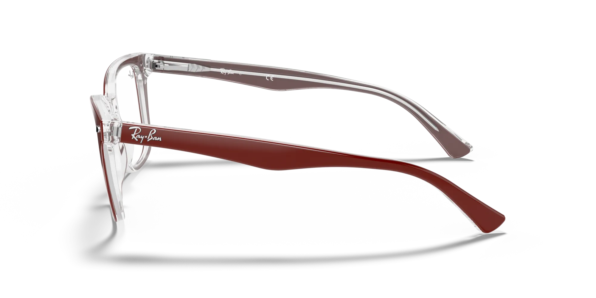 Ray - Ban RX5285 5738 Montature da vista Acetato Rosso Trasparente Farfalla Normale - immagine 4